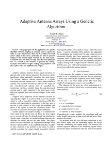 Adaptive Antenna Arrays Using a Genetic Algorithm