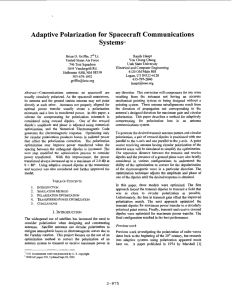 Systems12 Adaptive Polarization for Spacecraft Communications