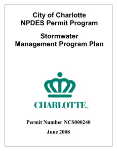 City of Charlotte NPDES Permit Program Stormwater Management Program Plan