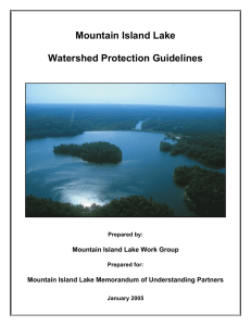 Mountain Island Lake  Watershed Protection Guidelines Mountain Island Lake Work Group