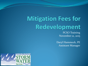 Mitigation Fees for Redevelopment
