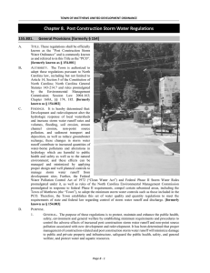 Chapter 8.  Post Construction Storm Water Regulations 155.801.
