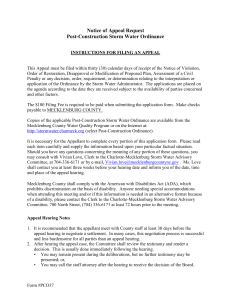 Notice of Appeal Request Post-Construction Storm Water Ordinance