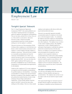 Employment Law Tonight’s Special: Telework