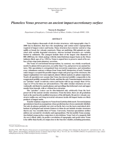 Plumeless Venus preserves an ancient impact-accretionary surface