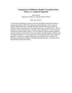 Comparison of Diffusion Models: Transition State Theory vs. Langevin Equation