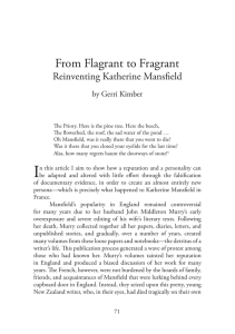 From Flagrant to Fragrant Reinventing Katherine Mansfield by Gerri Kimber