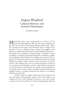 M Empire Windrush Cultural Memory and Archival Disturbance