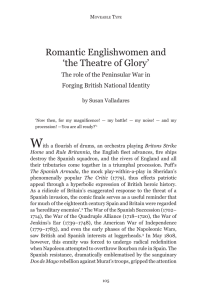 Romantic Englishwomen and ‘the Theatre of Glory’ Forging British National Identity
