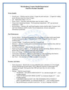 Mecklenburg County Health Department Pool Pre-Permit Checklist