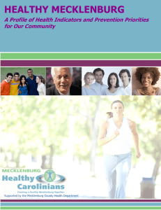 HEALTHY MECKLENBURG A Profile of Health Indicators and Prevention Priorities