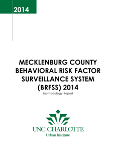 2014 MECKLENBURG COUNTY BEHAVIORAL RISK FACTOR SURVEILLANCE SYSTEM