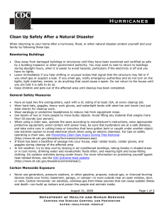 Clean Up Safely After a Natural Disaster