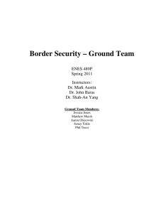 Border Security – Ground Team ENES 489P Spring 2011 Instructors: