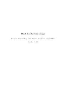 Black Box System Design December 14, 2010