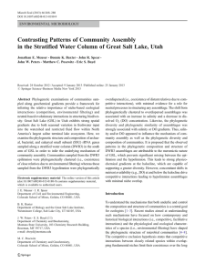 Contrasting Patterns of Community Assembly ENVIRONMENTAL MICROBIOLOGY Jonathan E. Meuser