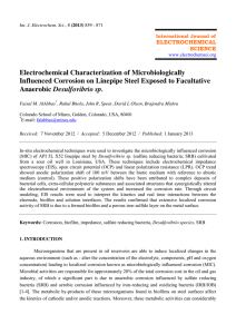 Electrochemical Characterization of Microbiologically