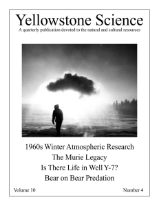 Yellowstone Science 1960s Winter Atmospheric Research The Murie Legacy