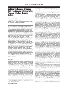 Modeling the Removal of Uranium