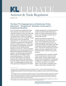 UPDATE Antitrust &amp; Trade Regulation
