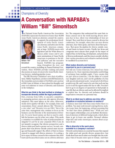 A Conversation with NAPABA’s William “Bill” Simonitsch T Champions of Diversity