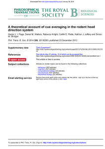 A theoretical account of cue averaging in the rodent head