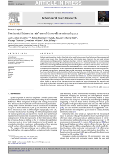 ARTICLE IN PRESS Behavioural Brain Research Aleksandar Jovalekic