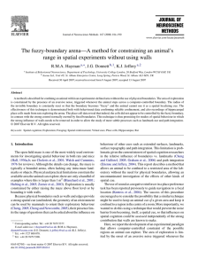 The fuzzy-boundary arena—A method for constraining an animal’s