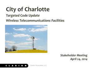 City of Charlotte Targeted Code Update Wireless Telecommunications Facilities