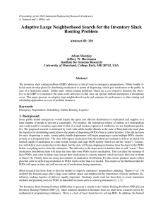 Adaptive Large Neighborhood Search for the Inventory Slack Routing Problem