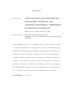 ABSTRACT COMPUTATIONAL FRAMEWORK FOR PARAMETRIC MODELING AND ARCHITECTURE-ENERGY ASSESSMENT