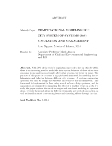 ABSTRACT COMPUTATIONAL MODELING FOR CITY SYSTEM-OF-SYSTEMS (SoS) SIMULATION AND MANAGEMENT