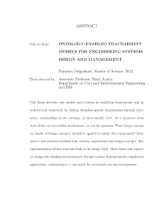 ABSTRACT ONTOLOGY-ENABLED TRACEABILITY MODELS FOR ENGINEERING SYSTEMS DESIGN AND MANAGEMENT