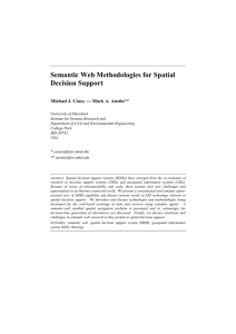 Semantic Web Methodologies for Spatial Decision Support  