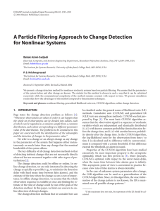 A Particle Filtering Approach to Change Detection for Nonlinear Systems Babak Azimi-Sadjadi