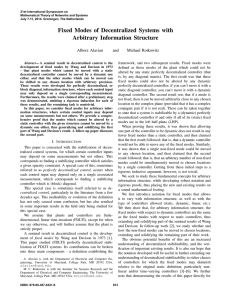Fixed Modes of Decentralized Systems with Arbitrary Information Structure Alborz Alavian and