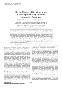 On the Number of Iterations to the Closest Quadratically Invariant Information Constraint