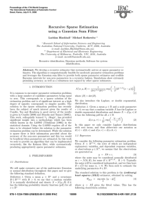 Recursive Sparse Estimation using a Gaussian Sum Filter
