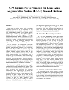 GPS Ephemeris Verification for Local Area Augmentation System (LAAS) Ground Stations