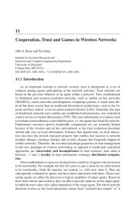 11 Cooperation, Trust and Games in Wireless Networks