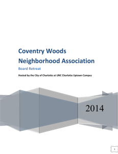 2014 Coventry Woods Neighborhood Association Board Retreat