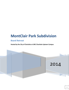 2014 MontClair Park Subdivision Board Retreat