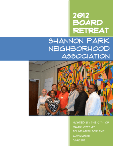 2012 board retreat Shannon Park