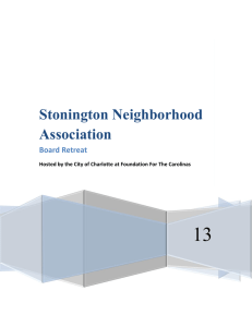 13 Stonington Neighborhood Association Board Retreat