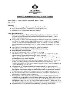 Proposed Affordable Housing Locational Policy  July 7, 2010