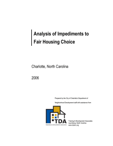 Analysis of Impediments to Fair Housing Choice Charlotte, North Carolina