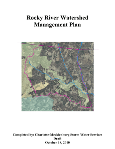 Rocky River Watershed Management Plan  Completed by: Charlotte-Mecklenburg Storm Water Services