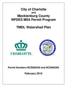 City of Charlotte Mecklenburg County NPDES MS4 Permit Program