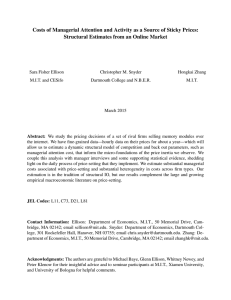 Costs of Managerial Attention and Activity as a Source of... Structural Estimates from an Online Market