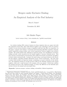 Mergers under Exclusive Dealing: An Empirical Analysis of the Fuel Industry